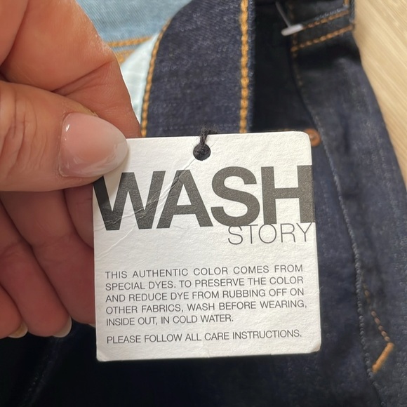 GAP 1969 Denim Women's 31 Short Legging Jean Mid Rise Dark wash NWT Stretch Y2K - Picture 5 of 14